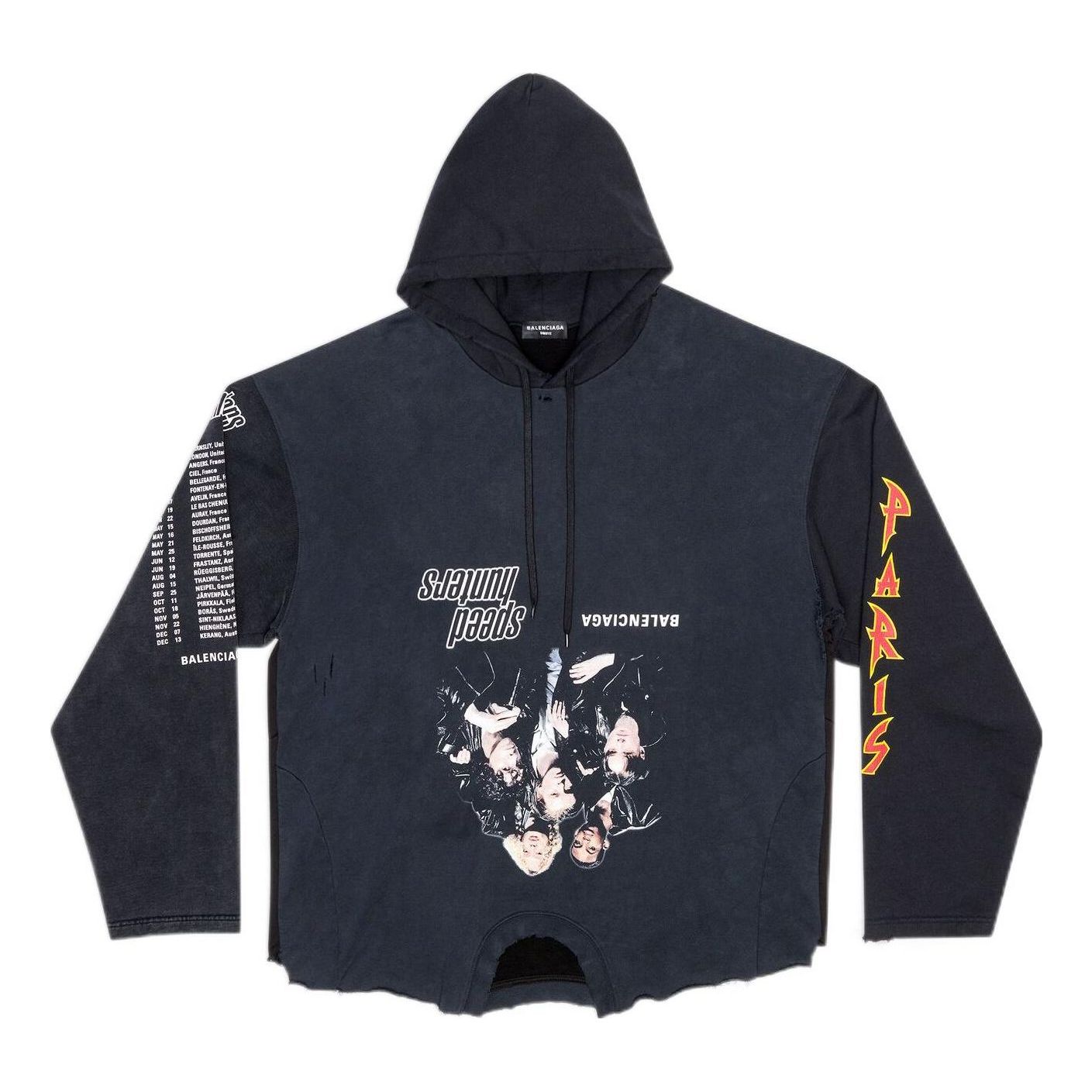 Суитчър Balenciaga Speed Hunters Upside Down Oversized Hoodie Черно | 698156TMVD11000, 0