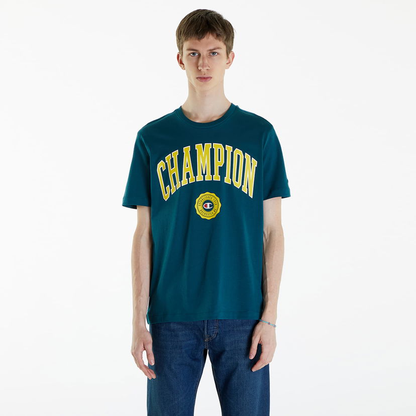 Тениска Champion Crewneck T-Shirt Green Зелено | 219852 CHA GS549