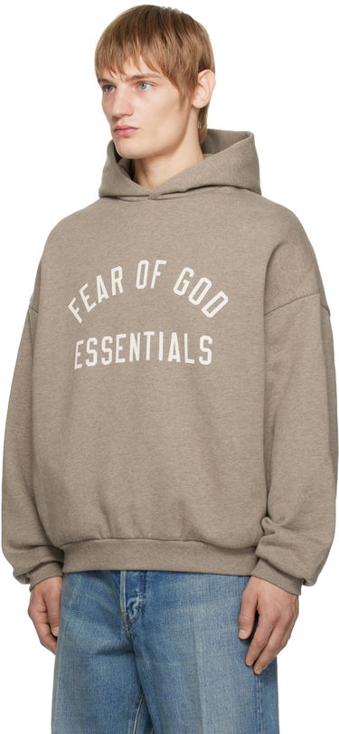 Суитчър Fear of God Fear of God ESSENTIALS Fleece Hoodie Кафяво | 192HO246251F, 3