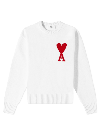 Пуловер AMI Large Crewneck Бяло | H21K009-018-100
