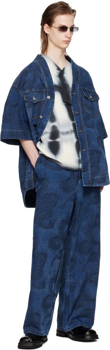 Риза Feng Chen Wang Feng Chen Wang Dragon Denim Shirt Синьо | FMS17SR14, 3