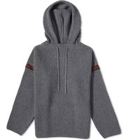 Суитчър Gucci Tape Logo Knit Hoodie Сиво | 758112-XKDH3-1160, 1