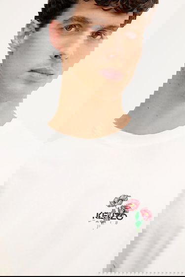Тениска KENZO Kenzo Floral Applique T-Shirt Бяло | FF65TS2594SG, 3