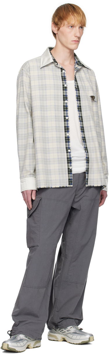 Риза Maison Margiela MM6 Maison Margiela Checkered Placket Shirt Бяло | SH2DT0016 M35444, 4