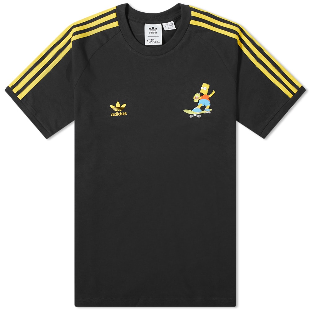 Тениска adidas Originals x The Simpsons 3 Stripe Tee Черно | HA5815, 0