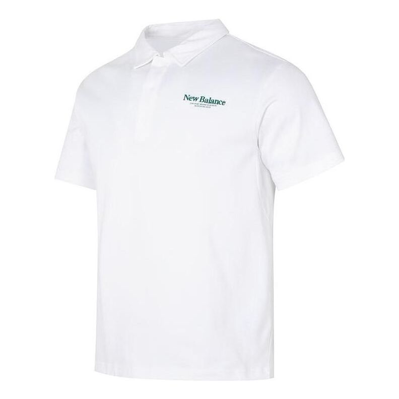 Поло тениска New Balance Polo Shirt Бяло | 5FD24193-WT