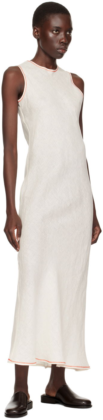 Pокля Baserange Baserange Dydine Maxi Dress Бяло | DRDY-SL-SU24, 3