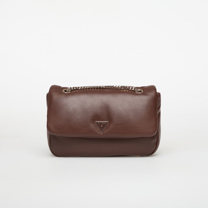 Чанта през рамо GUESS Padded Chain Strap Convertible Crossbody Flap Bag Sunetra Universal Кафяво | HWNG7534210-ESP