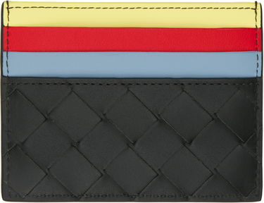 Портфейл Bottega Veneta Intrecciato Multicolor Leather Card Holder Черно | 796387 VCPQG 3483, 0