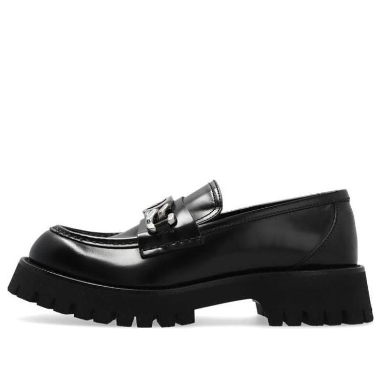 Кецове и обувки Gucci Gucci Lug Sole Leather Loafers Черно | 752650-DS800-1000, 0