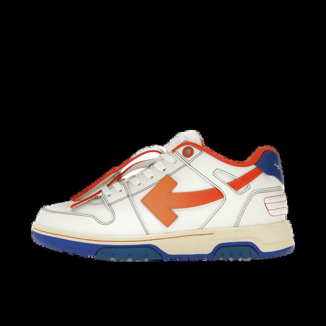 Out Of Office OOO Low Tops White Orange Blue Contrast Stitching