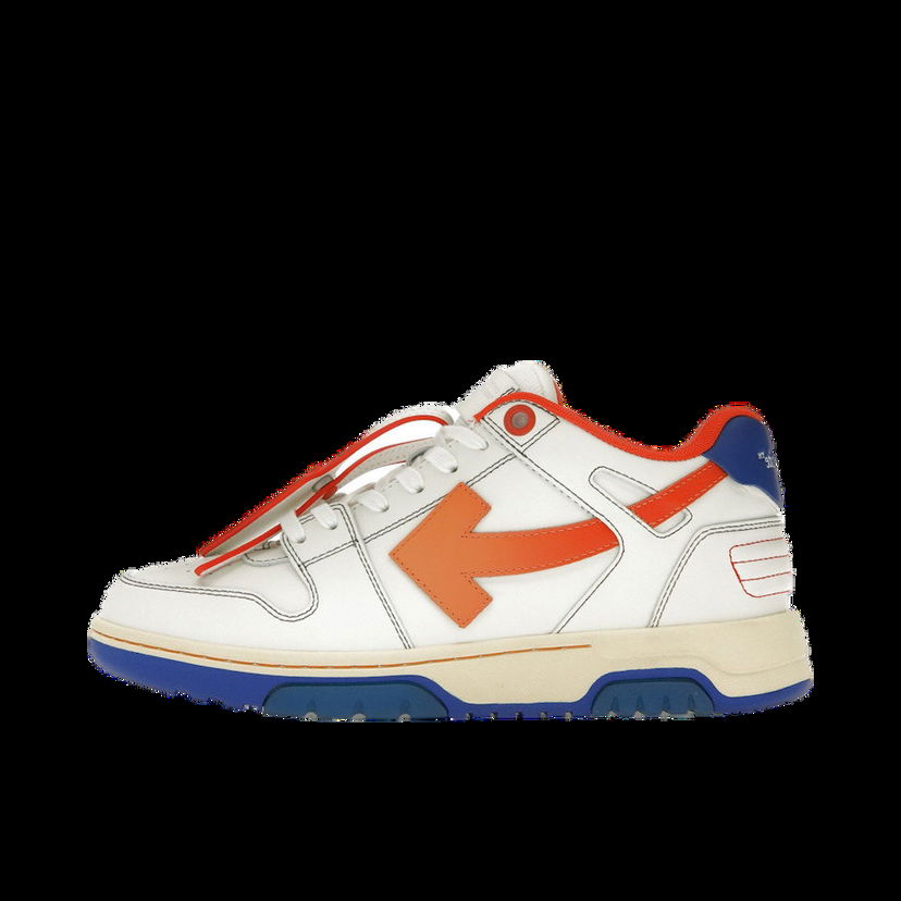 Кецове и обувки Off-White Out Of Office OOO Low Tops White Orange Blue Contrast Stitching Бяло | OMIA189S24LEA0120125