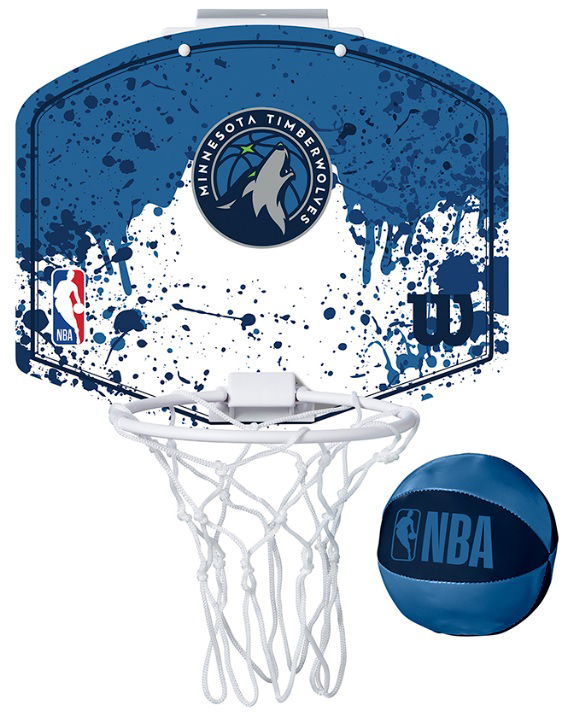 Спортна екипировка Wilson Tennis NBA Minnesota Timberwolves Mini Hoop Set Синьо | wtb1302mn