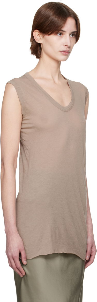 Потник Rick Owens Rick Owens Hollywood V-Neck Tank Top Бежово | RP01E7102 UC, 1