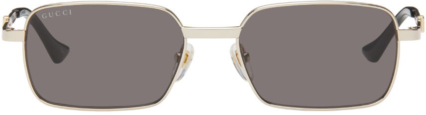 Слънчеви очила Gucci Gold Rectangular Sunglasses Металик | GG1495S-001, 0