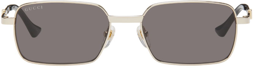 Слънчеви очила Gucci Gold Rectangular Sunglasses Металик | GG1495S-001