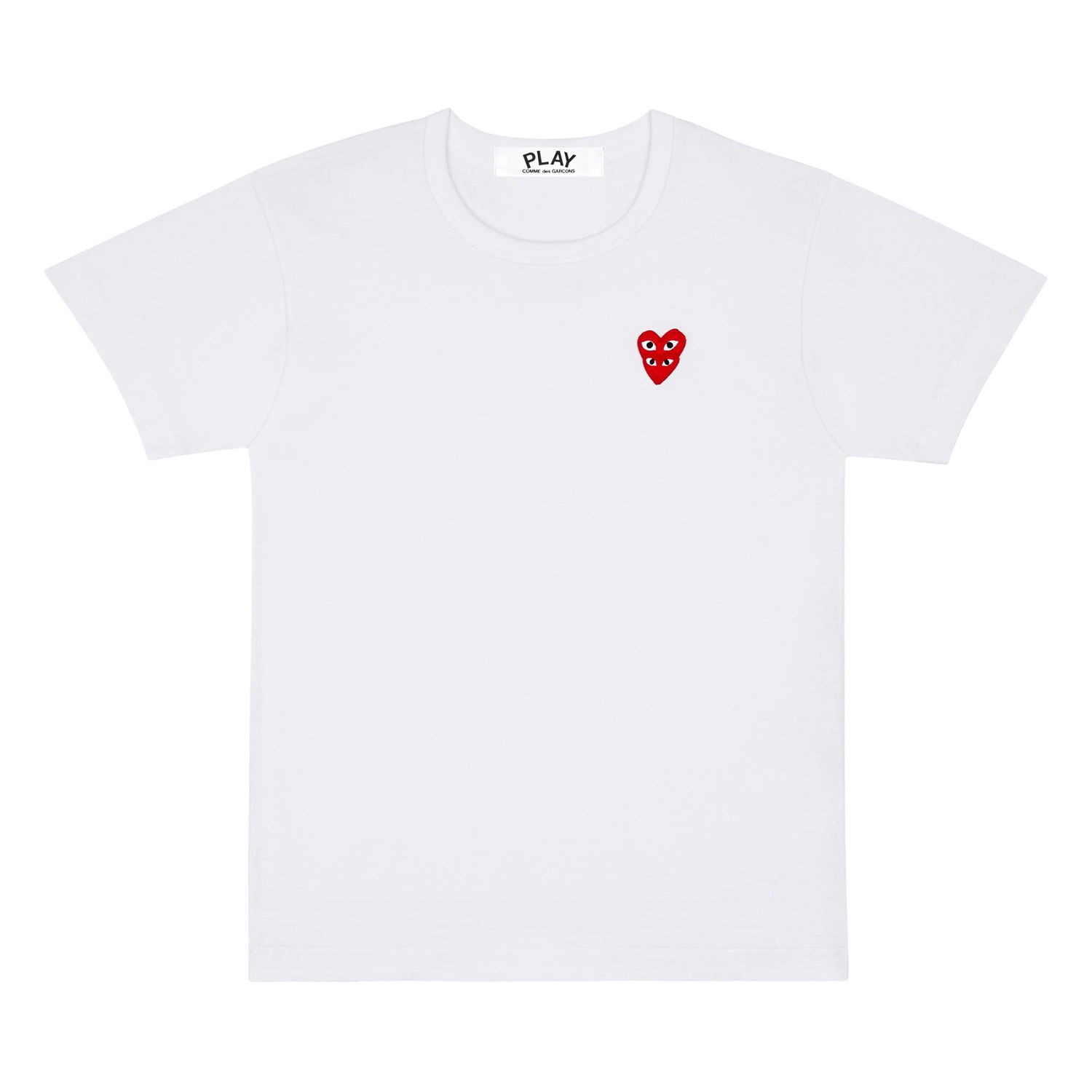 Тениска Comme des Garçons PLAY Double Heart T-Shirt Бяло | AZ T288 051 2, 1