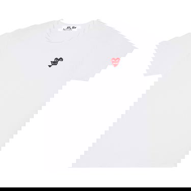Тениска Comme des Garçons PLAY Double Heart T-Shirt Бяло | AZ T288 051 2, 1