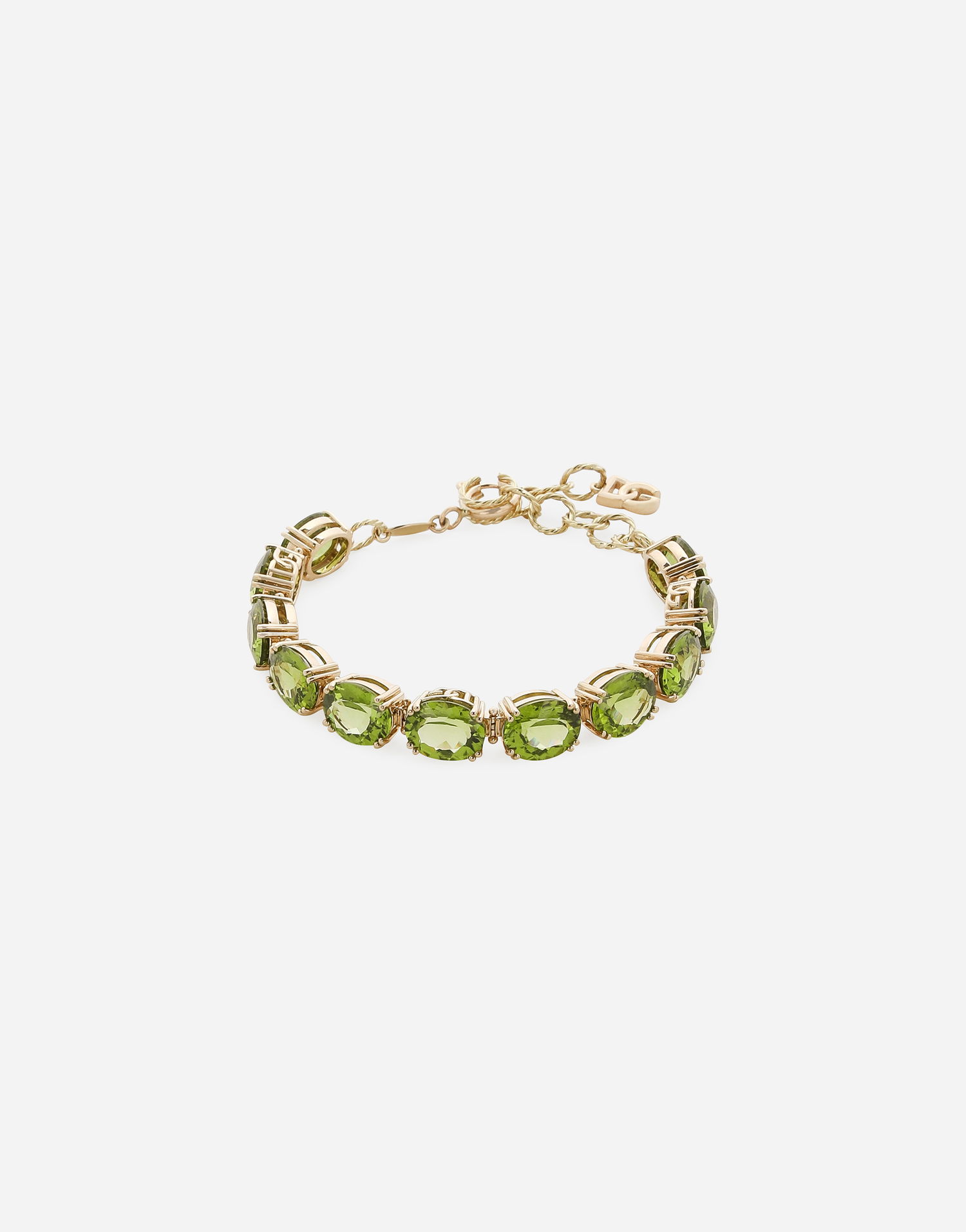 Гривна Dolce & Gabbana 18K Yellow Gold Anna Bracelet with Peridots Зелено | WBQA4GWPE01ZOO00, 0