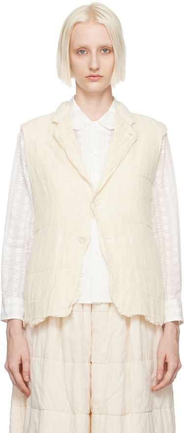 Жилетка Comme des Garçons Comme Des Garçons Notched Lapel Vest Бяло | TN-V001-051, 0