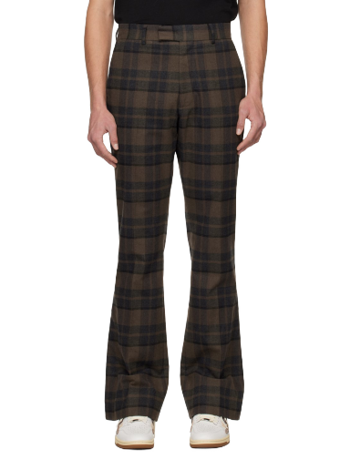 Панталони AMIRI Plaid Trousers Кафяво | AW22MAW003