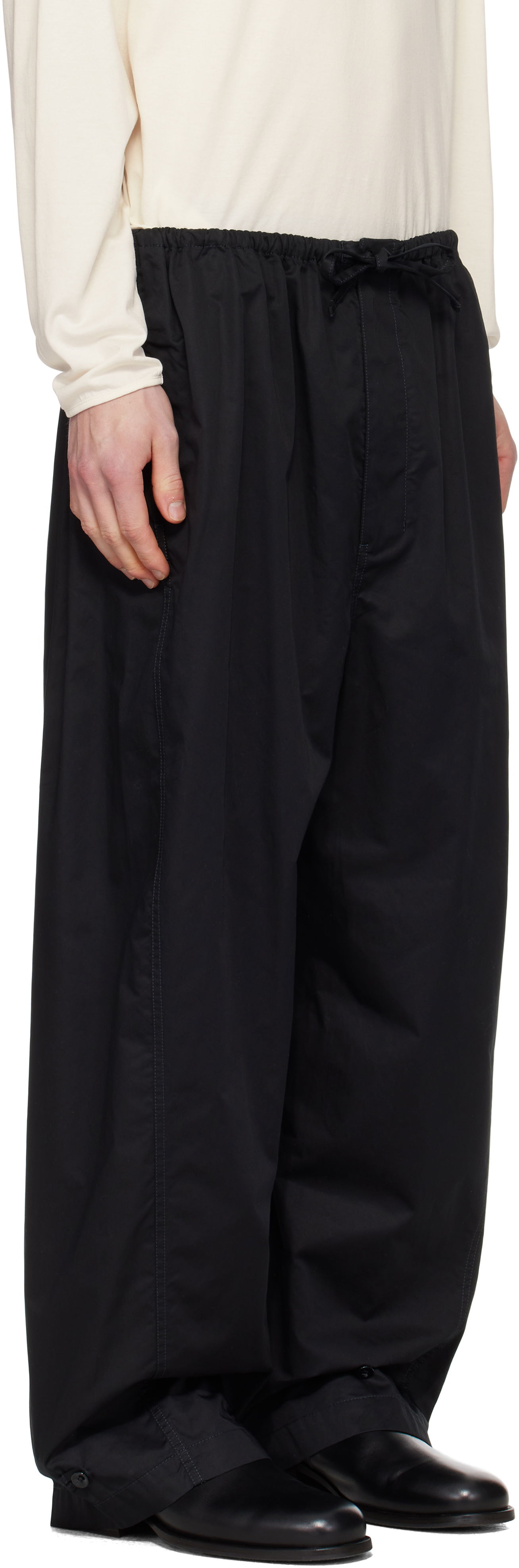 Спортни панталони LEMAIRE Lemaire Twisted Over Trousers Черно | PA1192 LF1207, 1