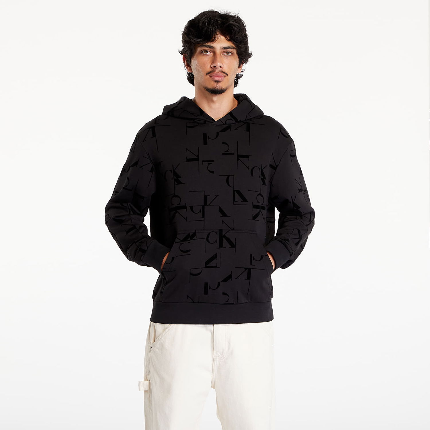 Суитчър CALVIN KLEIN AOP Hoodie Black Черно | J30J325642 0GK, 0