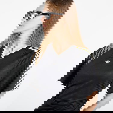 Тениска adidas Originals T-Shirt Rouched V-Neck Short Sleeve Черно | KC9123, 4