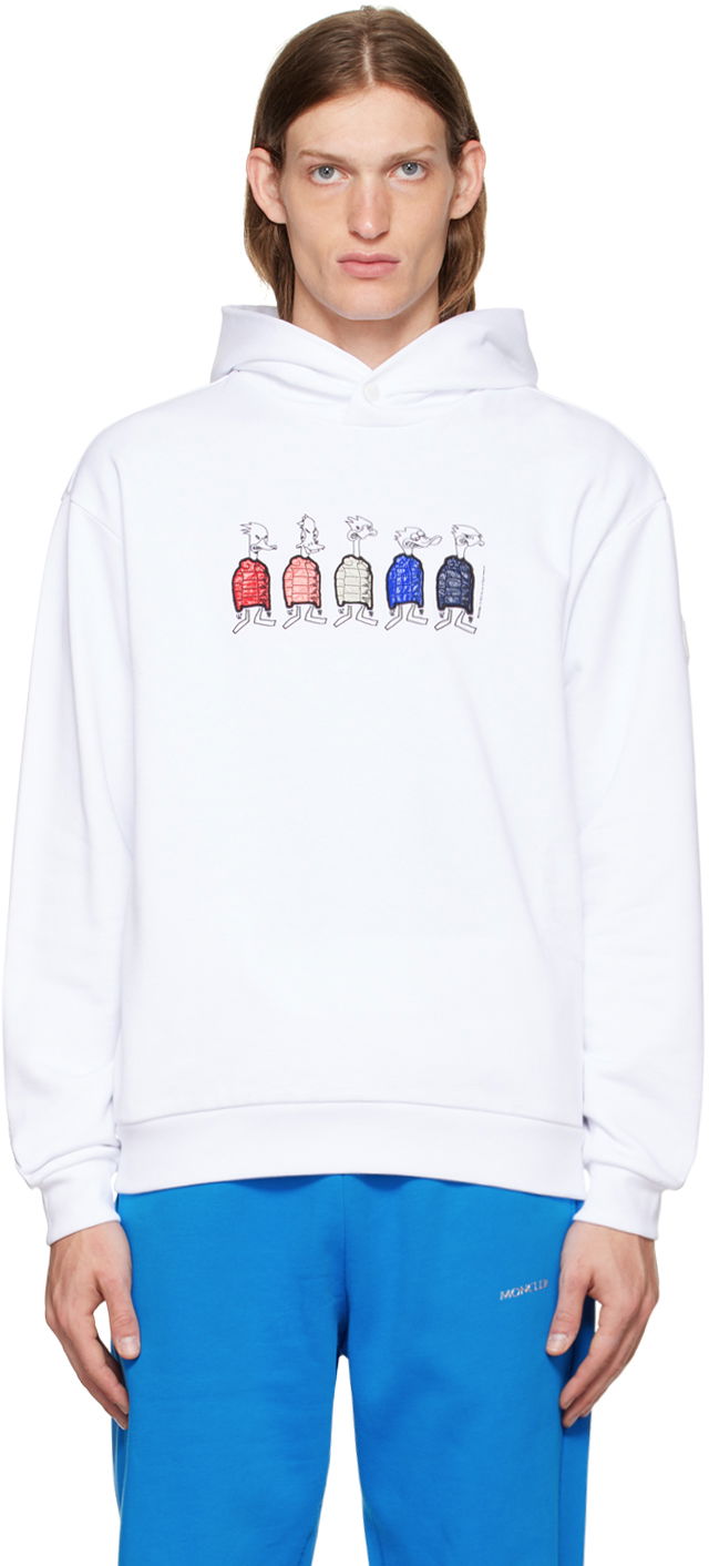 Суитчър Moncler Duck Motif Hoodie Бяло | H20918G00038809KR, 0
