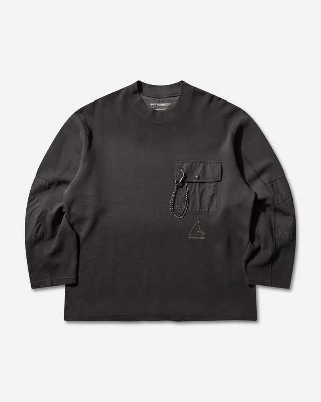 Garment-Dyed Waffle Knit Long-Sleeve with Utility Chest Pocket