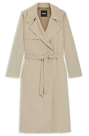 Тренчкот BOSS BOSS Trench Coat with Fabric Belt Бежово | 50541507