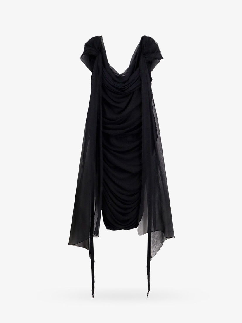 Pокля Givenchy Draped Mini Dress Черно | BW21YN30YK001