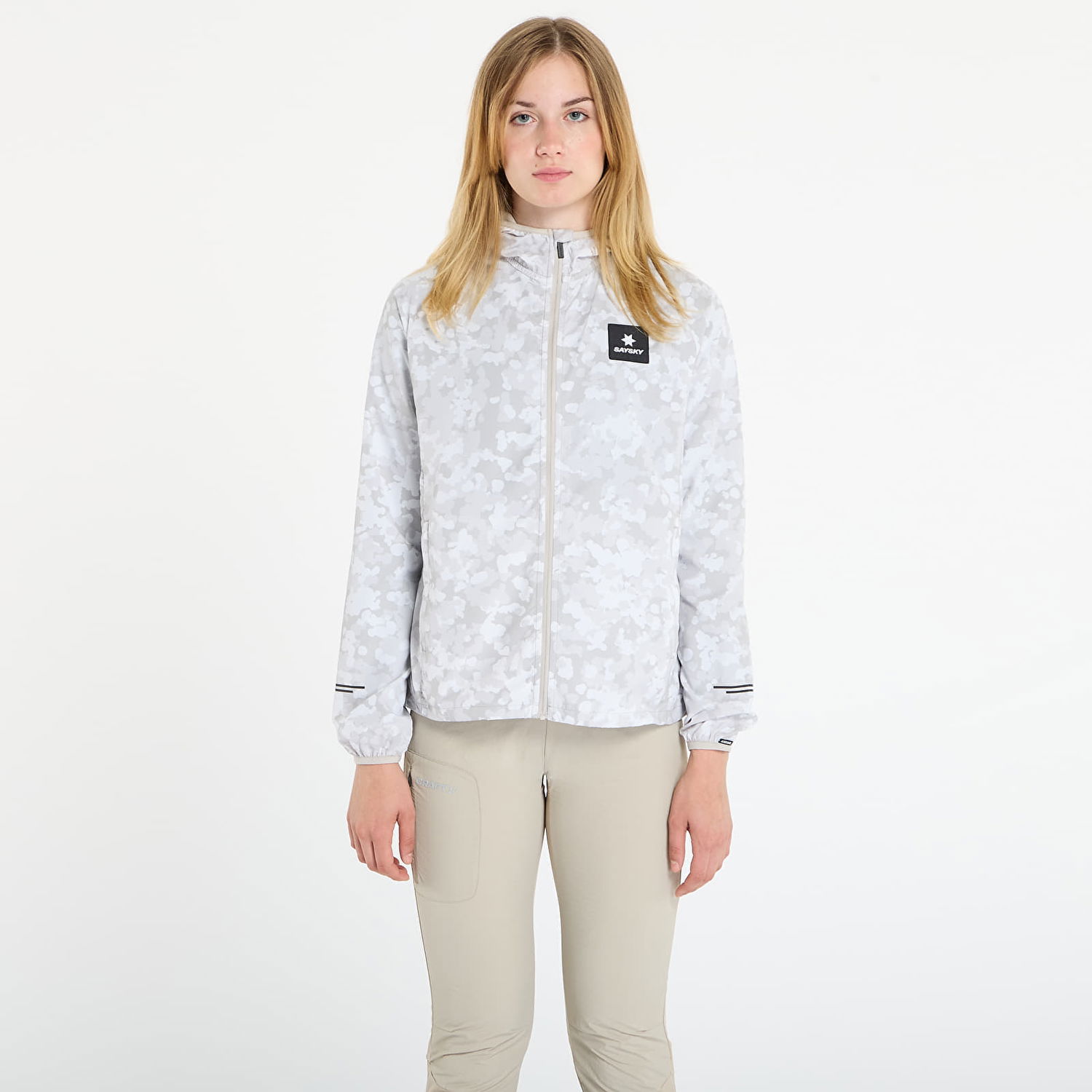 Яке Saysky Camo Pace Jacket Sand AOP W Бяло | OWRJA21C1049, 0