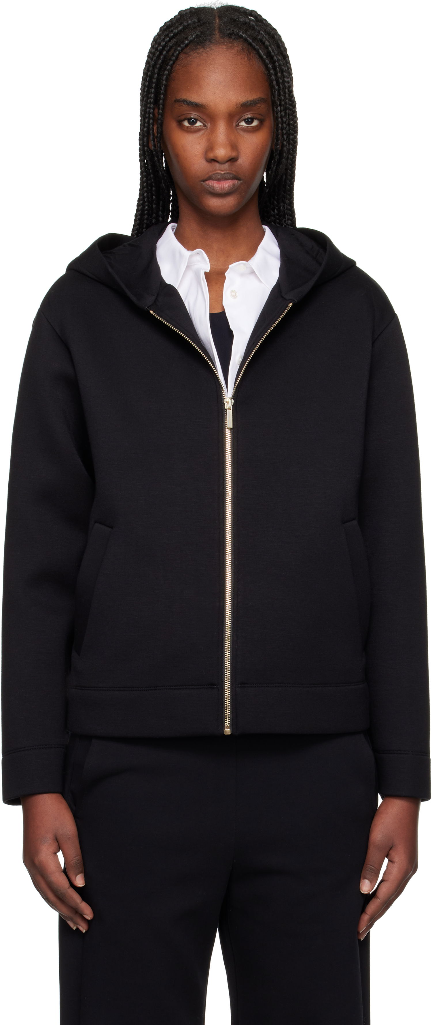 Суитчър Max Mara Max Mara Andorra Scuba Hoodie Черно | 2519911031600, 0