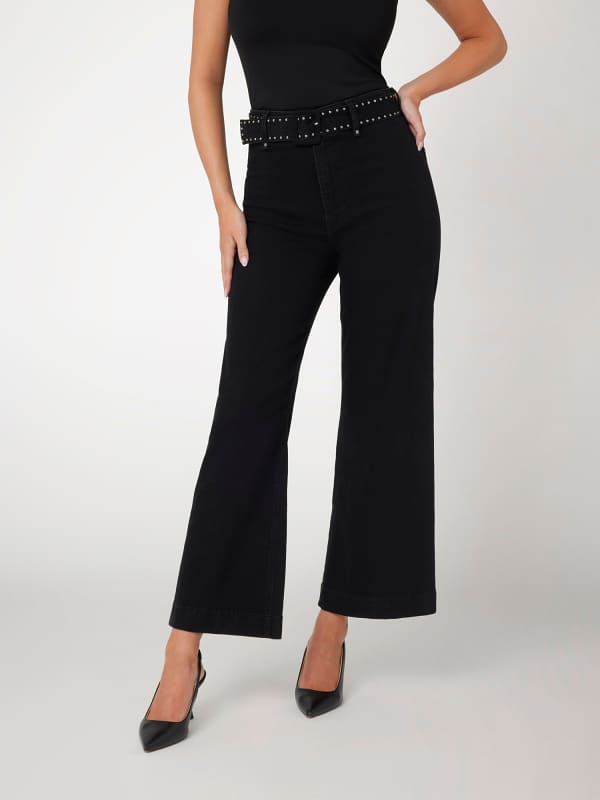 Дънки GUESS Dakota Wide Leg Denim Pants Черно | W4BA64D5JE1, 0