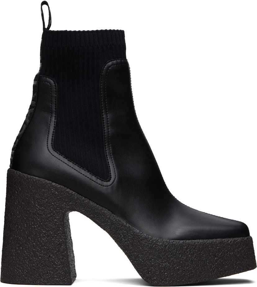 Чорапи Stella McCartney Stella McCartney Skyla Heeled Sock Chelsea Boots Черно | 810440APADE0