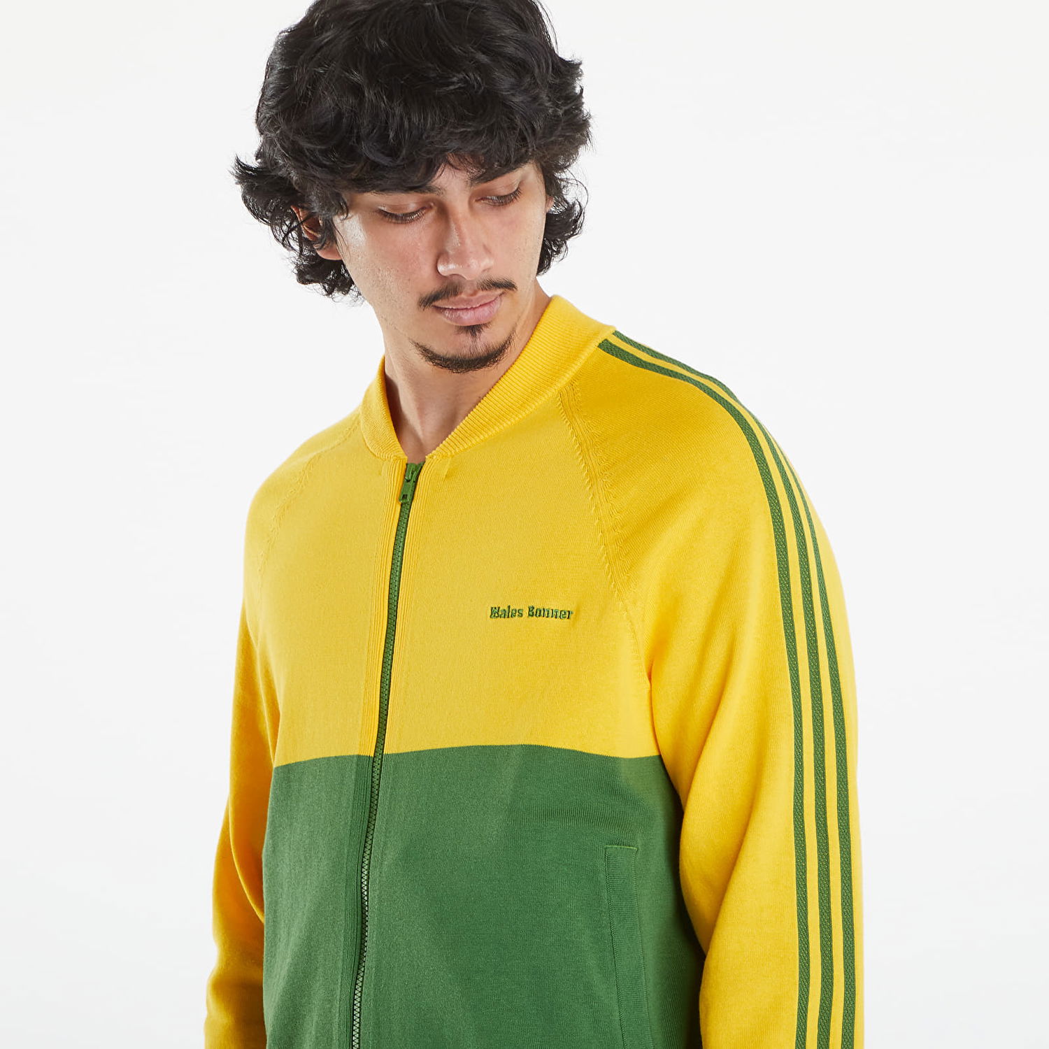 Суитчър adidas Originals Wales Bonner x Knit Sweatshirt Bold Gold/ Crew Green Жълто | IW1174, 1