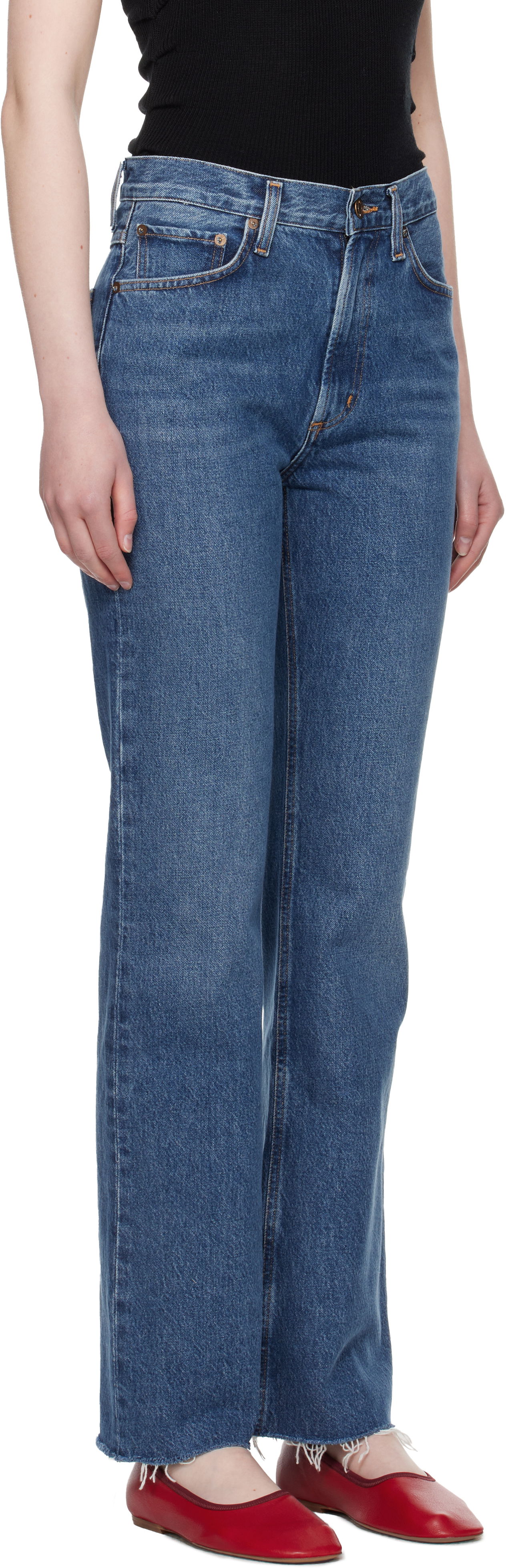 Дънки AGOLDE AGOLDE Leena Jeans Синьо | A218-1535, 1