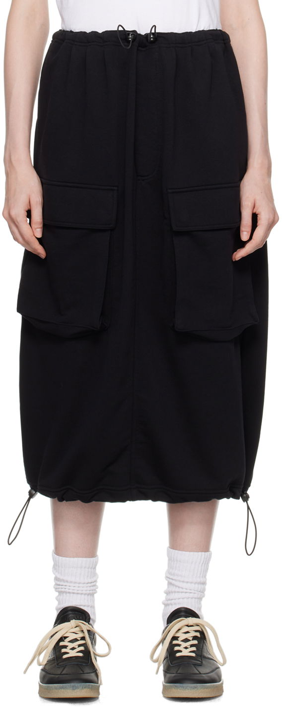 Пола Maison Margiela MM6 Black Flap Pocket Midi Skirt Черно | S52MI0015 S25606, 0