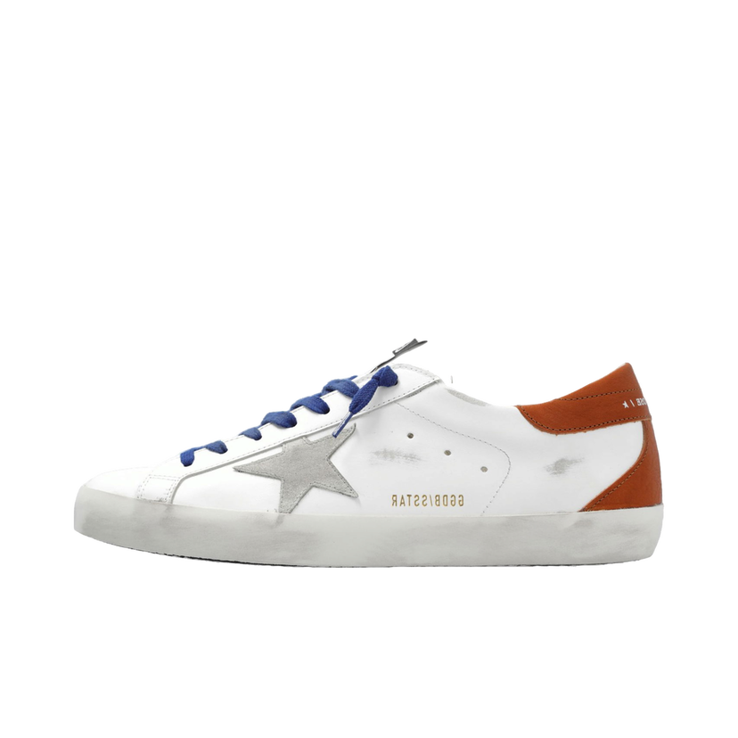 Кецове и обувки Golden Goose Super-Star White Ice Brown Blue Бяло | GMF00102.F004793.11255