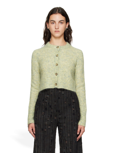 Пуловер Acne Studios Brushed Cardigan Зелено | A60437-