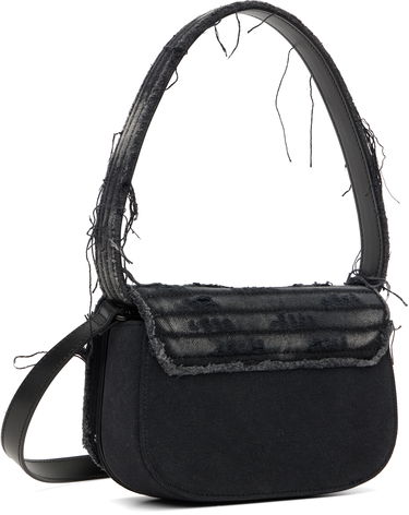 Чанта през рамо Diesel 1DR Distressed Crystal-Embellished Shoulder Bag Черно | X08396 P8398, 2