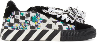 Кецове и обувки Off-White Black & White Check Low Vulcanized Sneakers Черно | OWIA178S21FAB0018410, 0