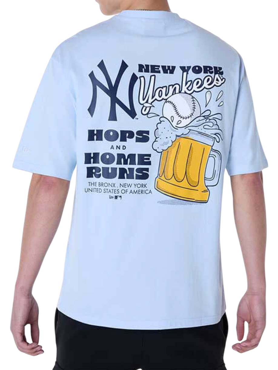 Тениска New Era New Era MLB New York Yankees Food Graphic Oversized T-Shirt Синьо | 60596211-60596211, 1