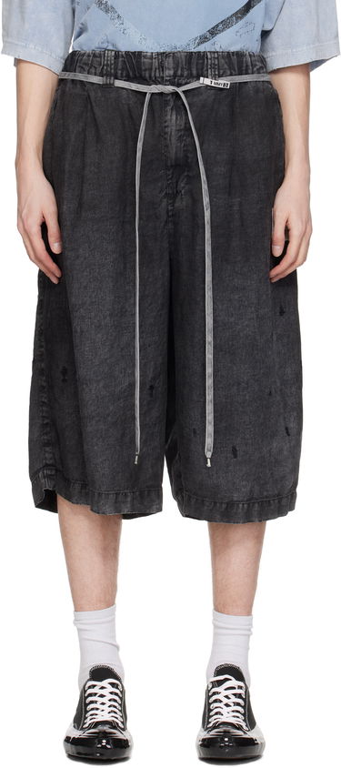 Къси панталони Maison MIHARA YASUHIRO MMY Aged Linen Wide Shorts Черно | A14PT034, 0