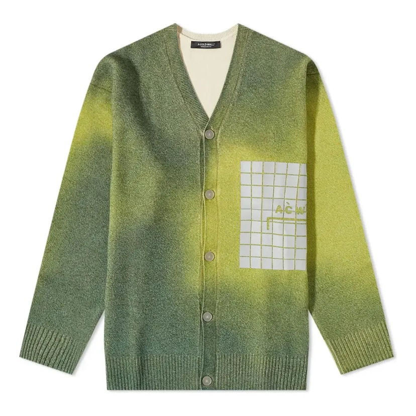 Пуловер A-COLD-WALL* Gradient Cardigan by A-COLD-WALL* Зелено | ACWMK066OLIVE