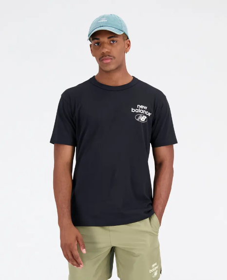 Тениска New Balance Essentials Logo Tee Черно | MT31518-BK, 0