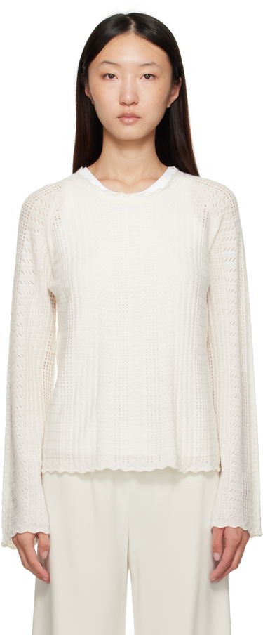 Пуловер Loulou de Saison Loulou de Saison Greta Knit Sweater Бяло | GRETA, 0
