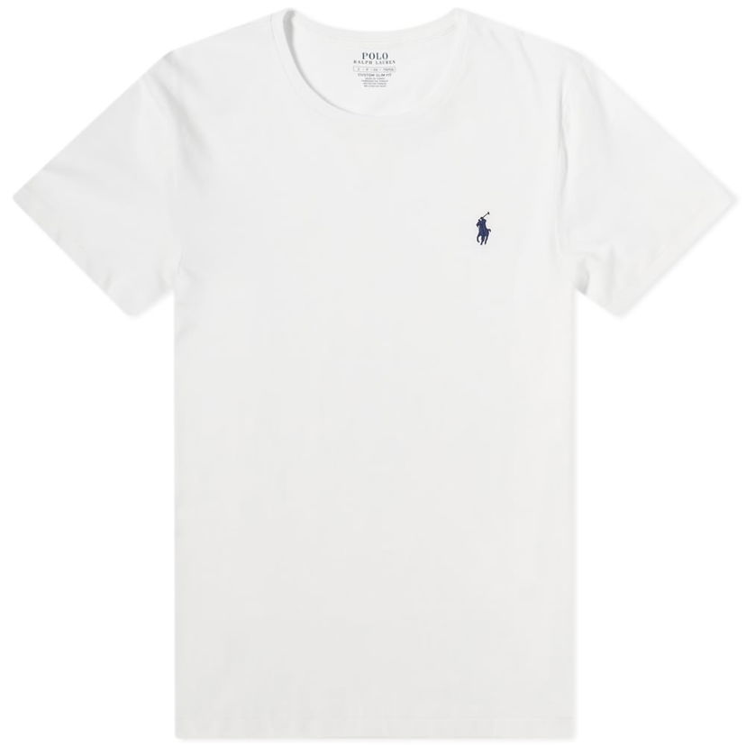 Тениска Polo by Ralph Lauren Ralph Lauren Custom Slim Fit T-Shirt Бяло | 710671438186