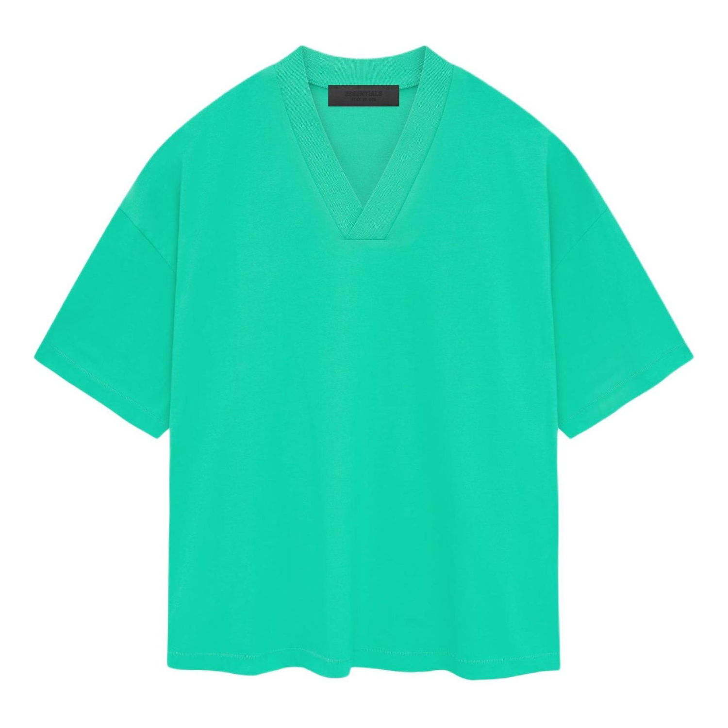 Тениска Fear of God Essentials V-Neck T-Shirt Зелено | 125SP244212F, 0